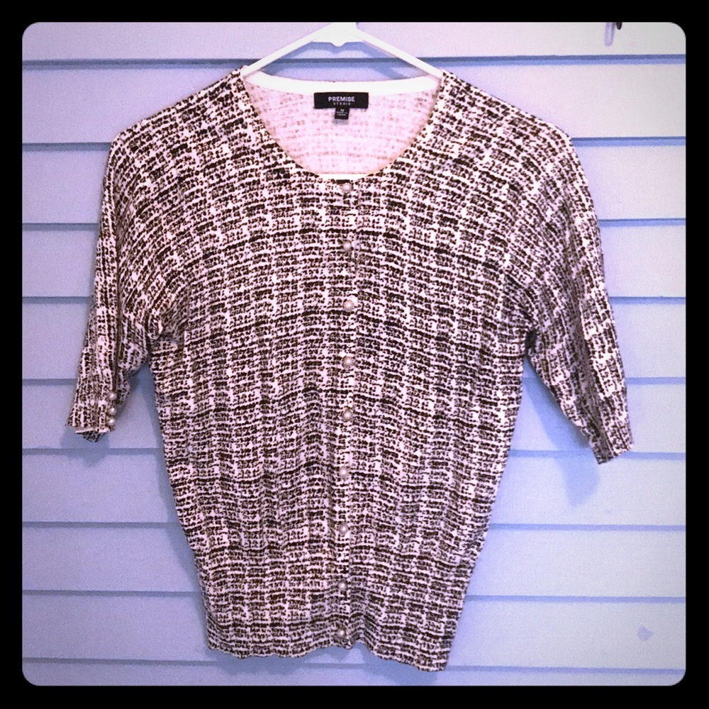 Premise Studio black & white cardigan